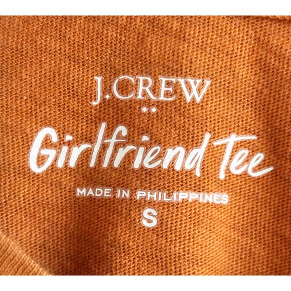 J.Crew Girlfriend Tee Women's S Copper Fall Long Sleeves Lightweight 100% Cotton - Picture 3 of 11